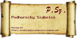 Podhorszky Szabolcs névjegykártya